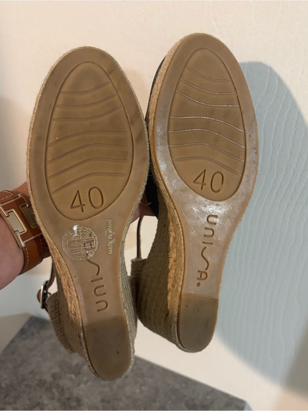 Unisa Wedge Espadrille Ankle-Strap Sandals in BlueGlitter size 7.5 - Picture 4 of 4